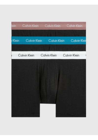 Боксеры (3 шт. в упаковке, 3 шт. в упаковке), с эластичным поясом с логотипом Calvin Klein.