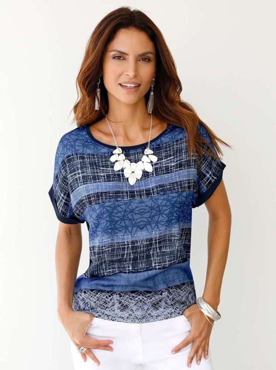 синий с рисунком