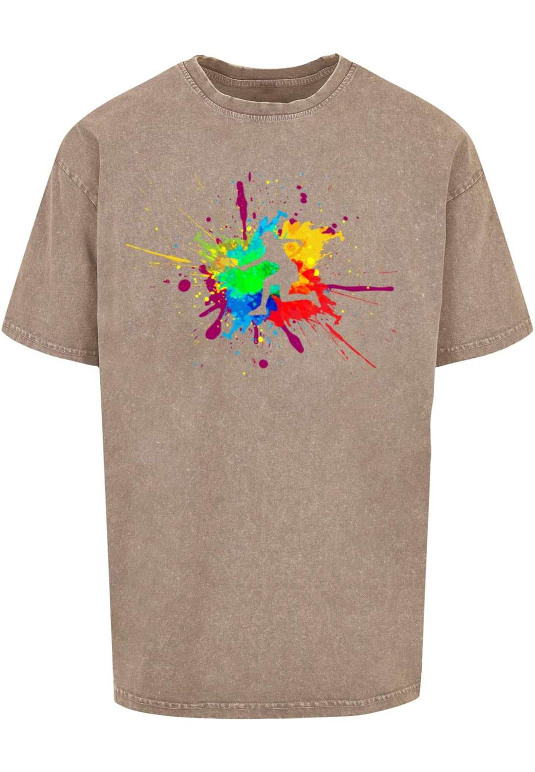 футболка Herren Color Splash Player Acid Washed Oversized Tee