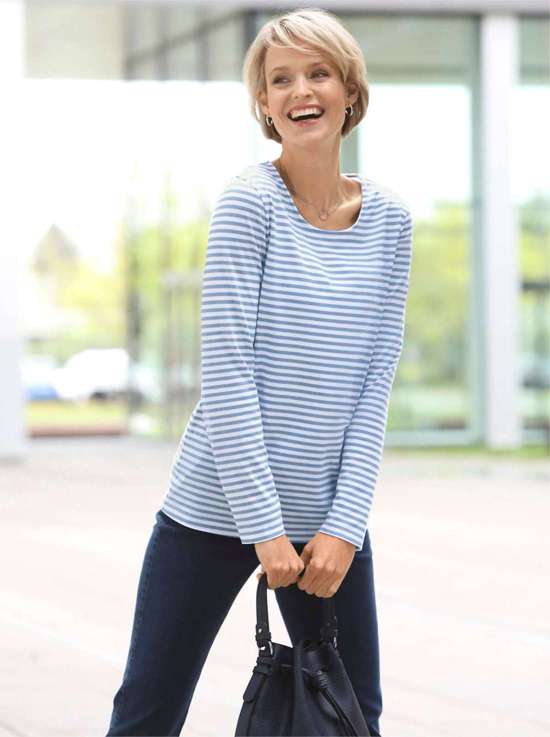 голубой-экрю-полосатый