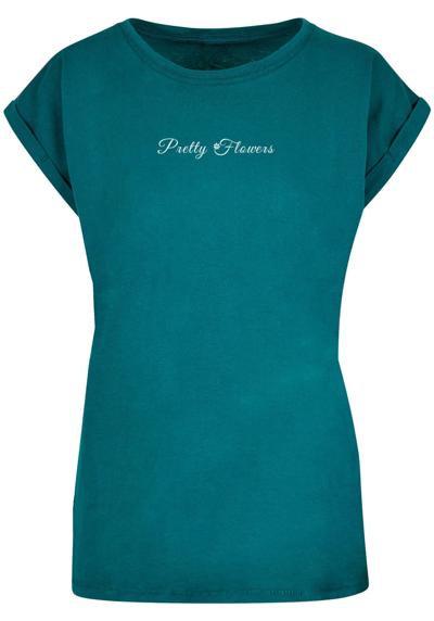 футболка Damen Ladies Pretty Flowers - Extended Shoulder Tee