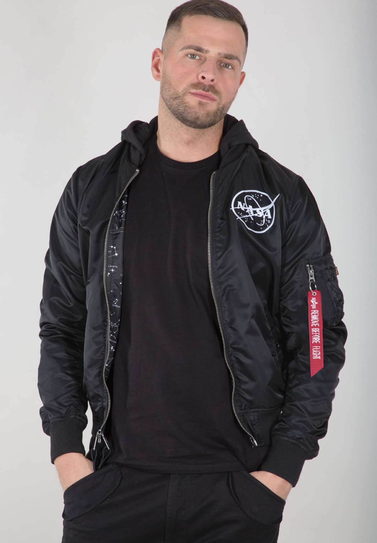 Куртка-бомбер Men - Bomber Jackets MA-1 LW HD NASA Glow Rev.