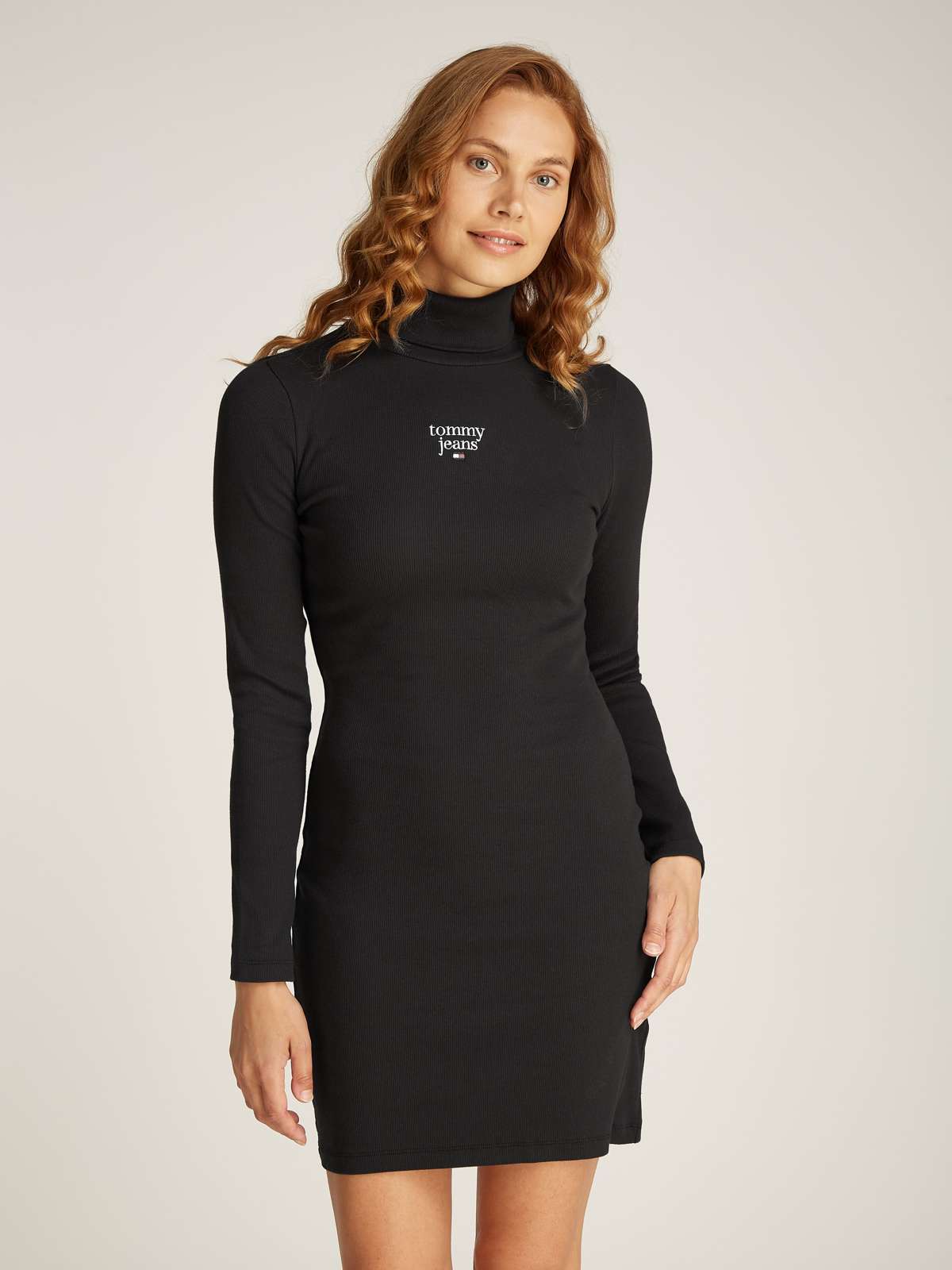 Платье из джерси с ребристой структурой. TJW ESSENTIAL TURTLENECK BODYCON