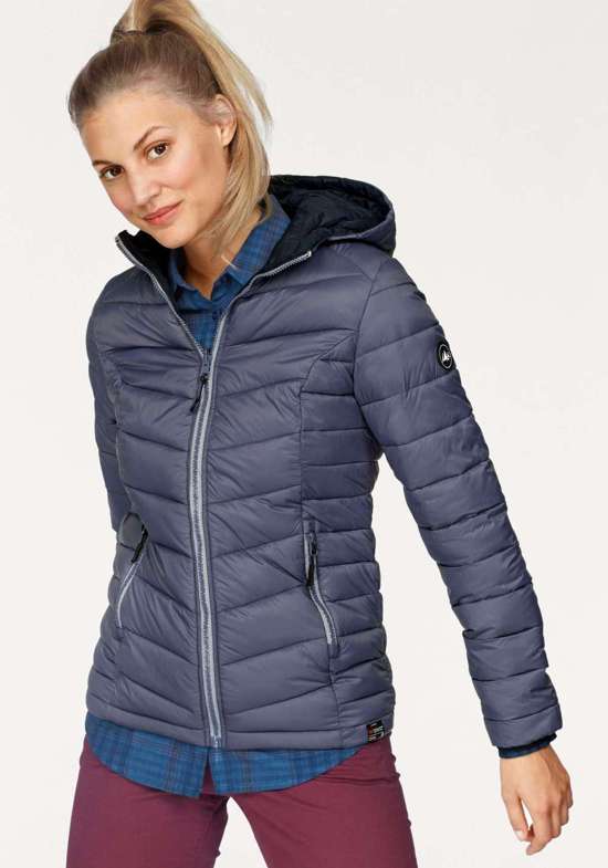 rauchblau (Steppjacke aus nachhaltigem Material)