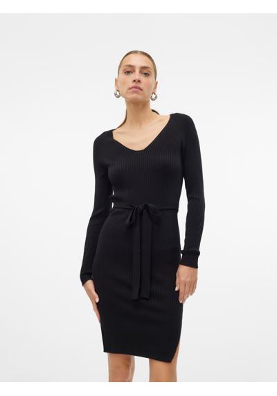 Трикотажное платье VMSABA RIB LS V-NECK BELT DRESS GA NOOS