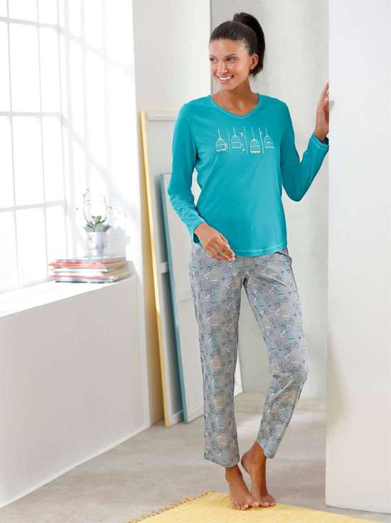 бирюзовый-каменно-серый-с рисунком