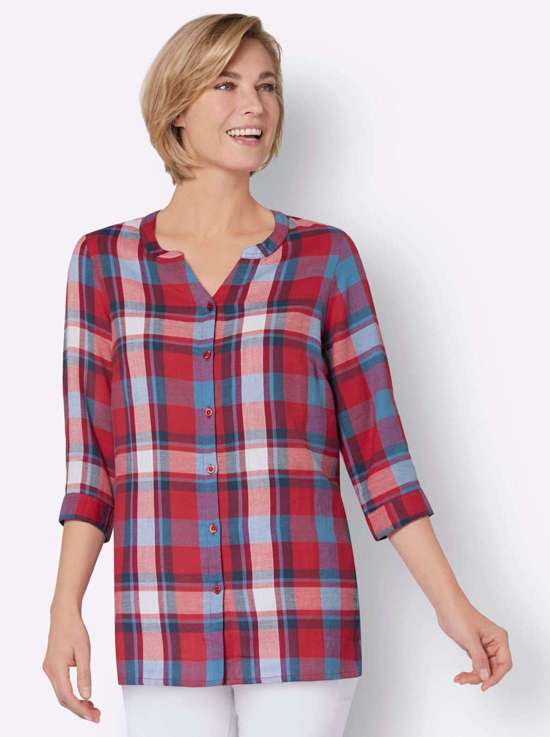 земляничный-средний синий-в клетку