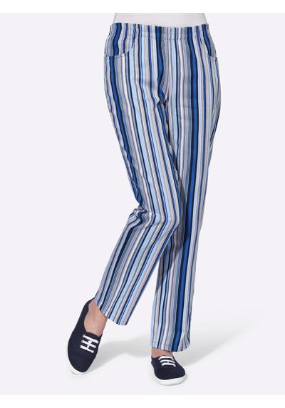 джинсовый синий-в полоску