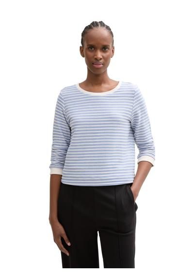 bright blue structured stripe