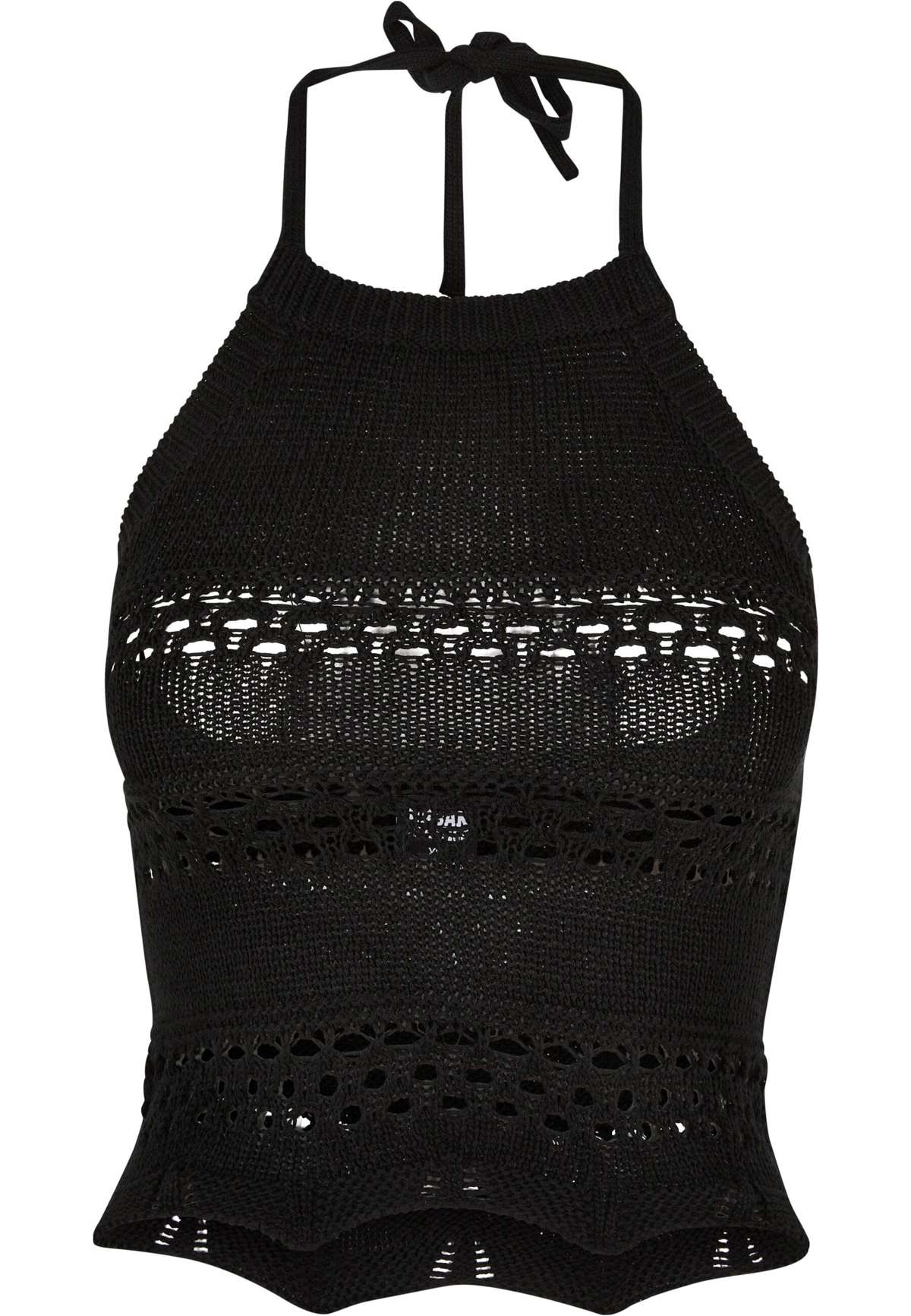 Мышечная рубашка »Urban Classics Damen Ladies Short Crochet Knit Neckholder Top«