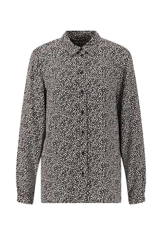 Блузка с длинными рукавами и минимальным принтом