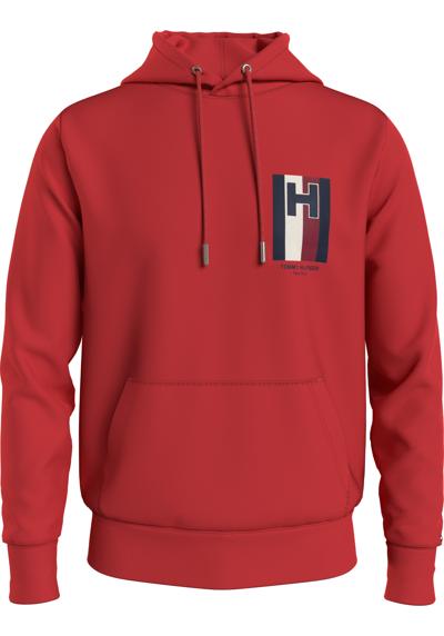 Худи с контрастным принтом на груди.»H EMBLEM HOODIE«