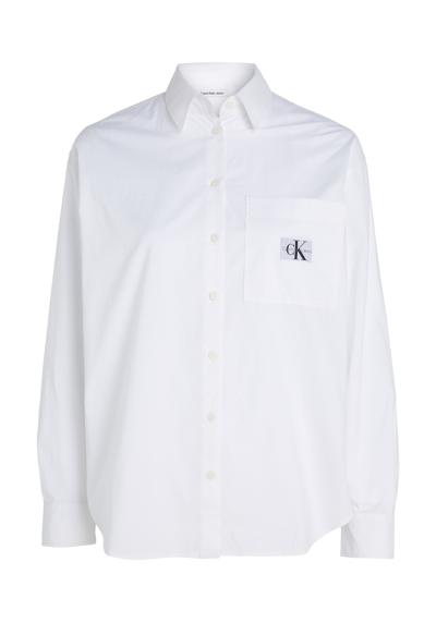 Блузка-рубашка с лейблом-логотипом бренда