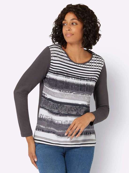 темно-серый в полоску