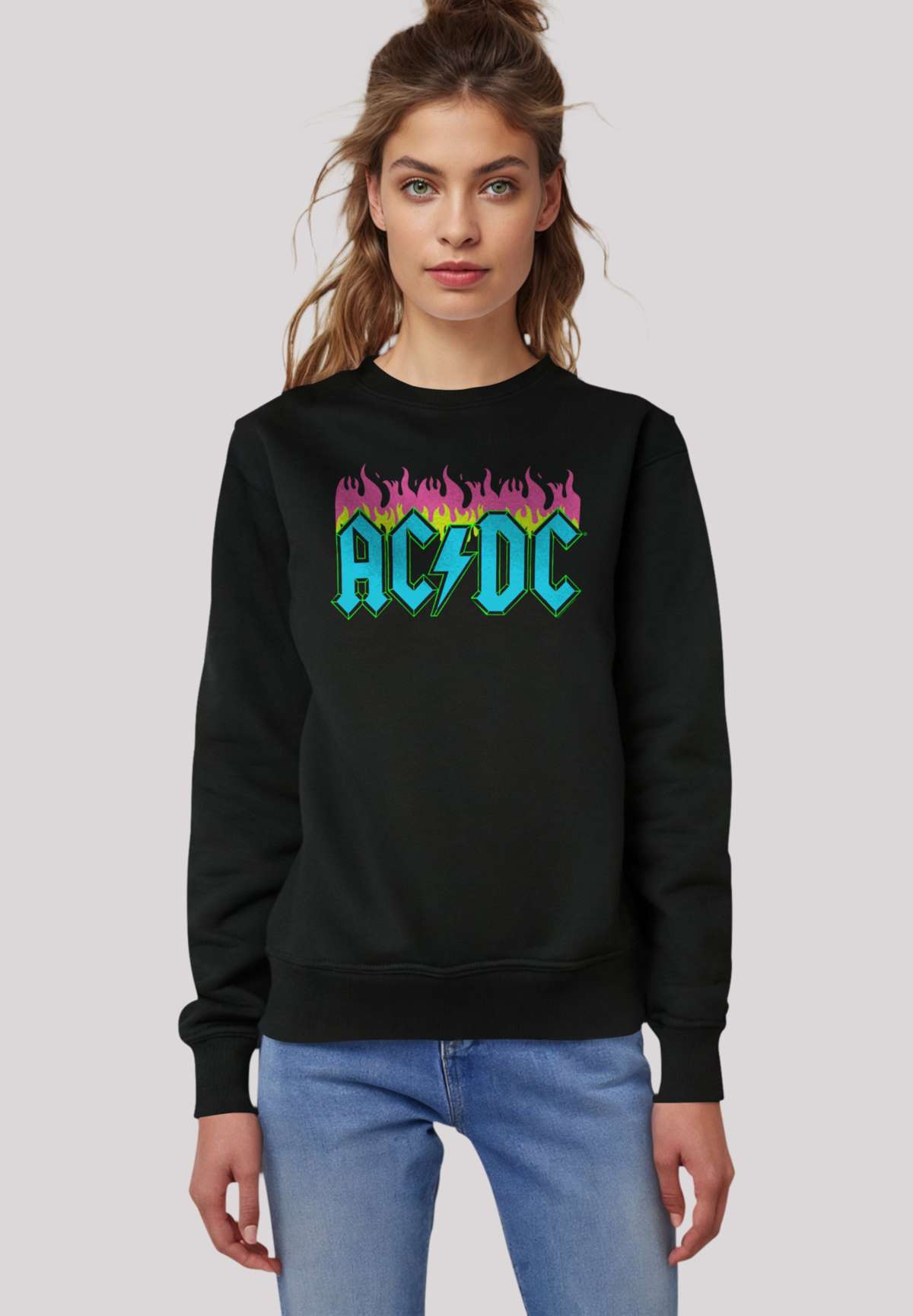 толстовка ACDC Neon Flames