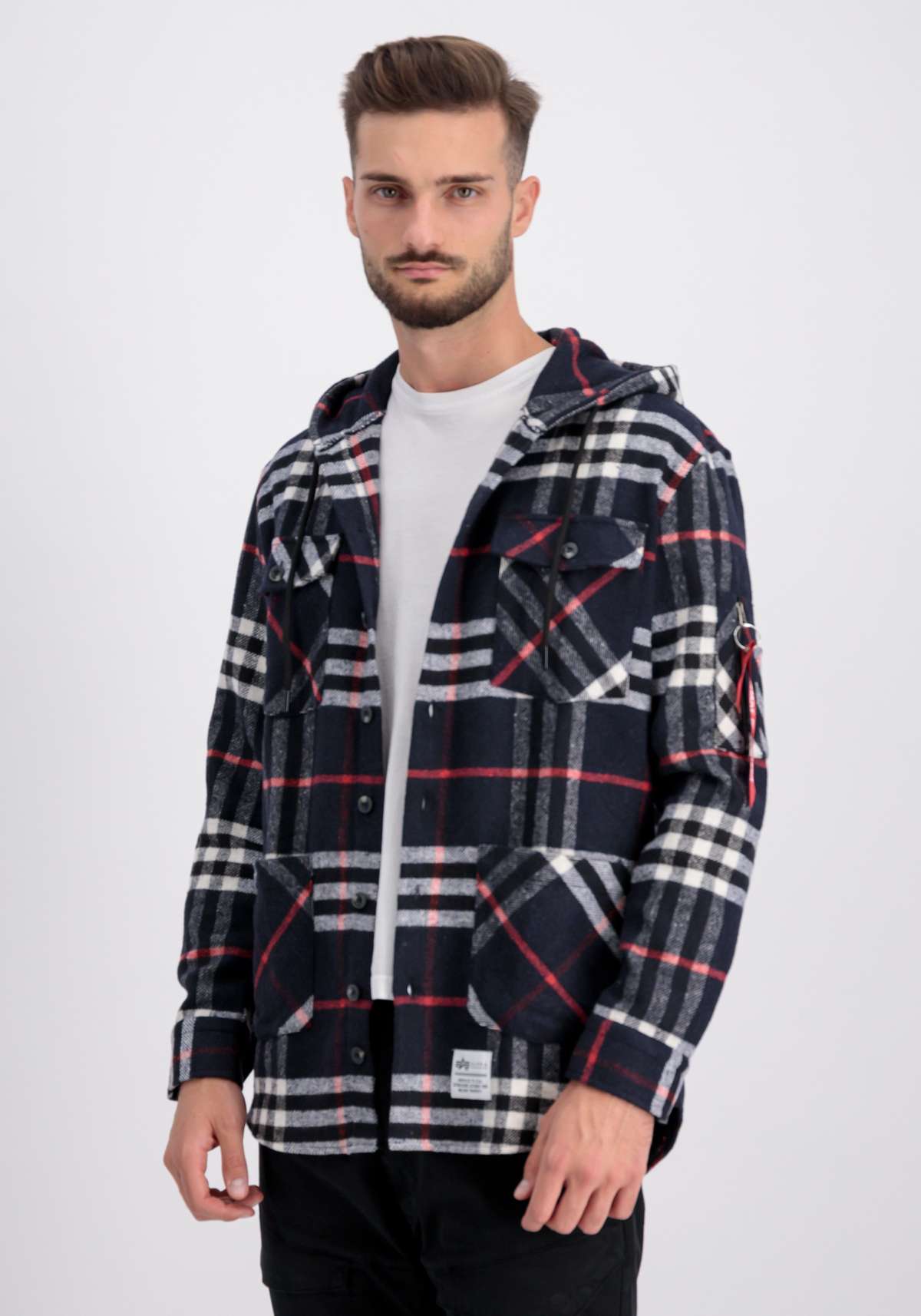 Толстовка с капюшоном»Men - Shirts Flannel Hoodie Shirt«