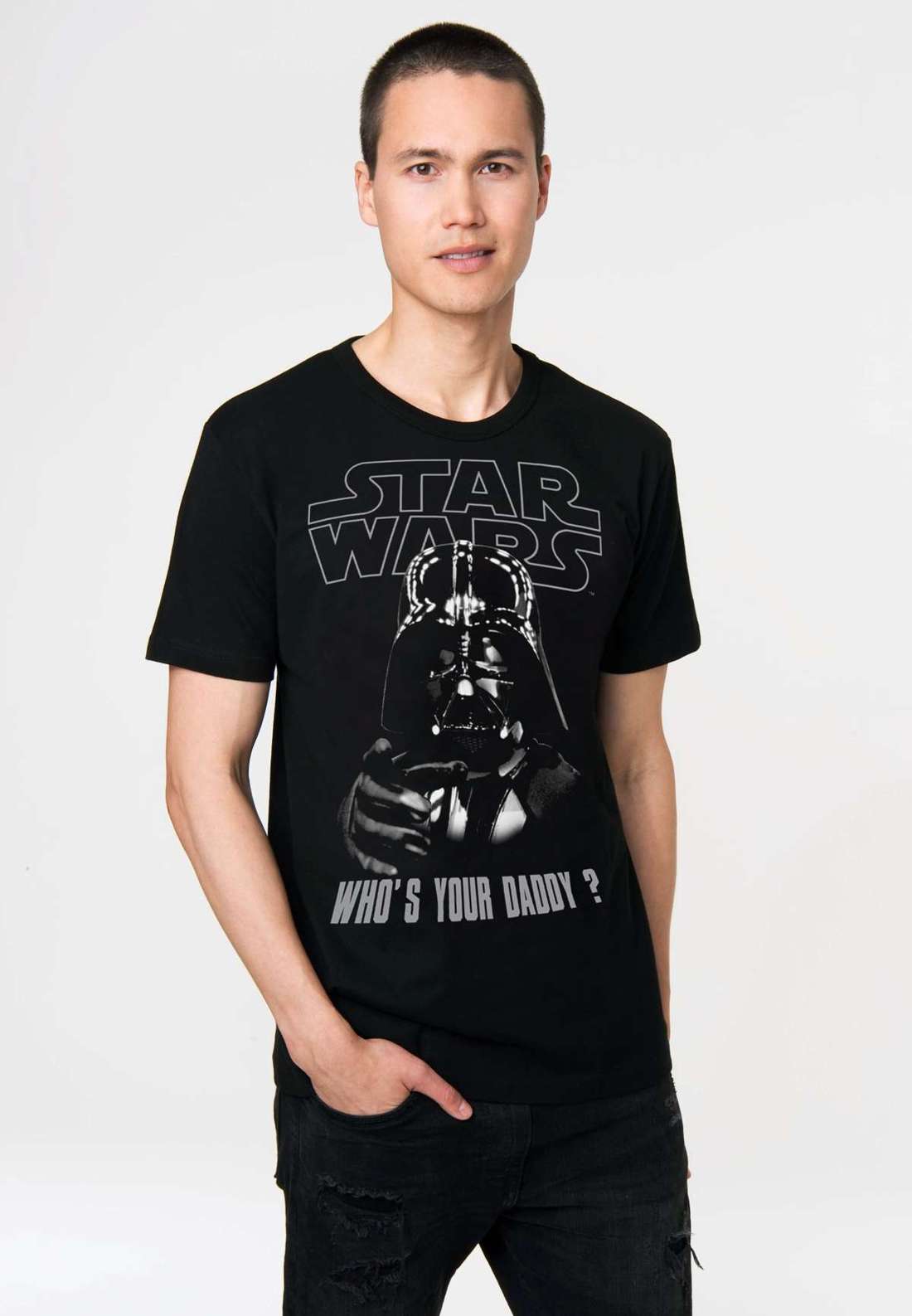 Футболка с классным принтом Star Wars - Whos Your Daddy