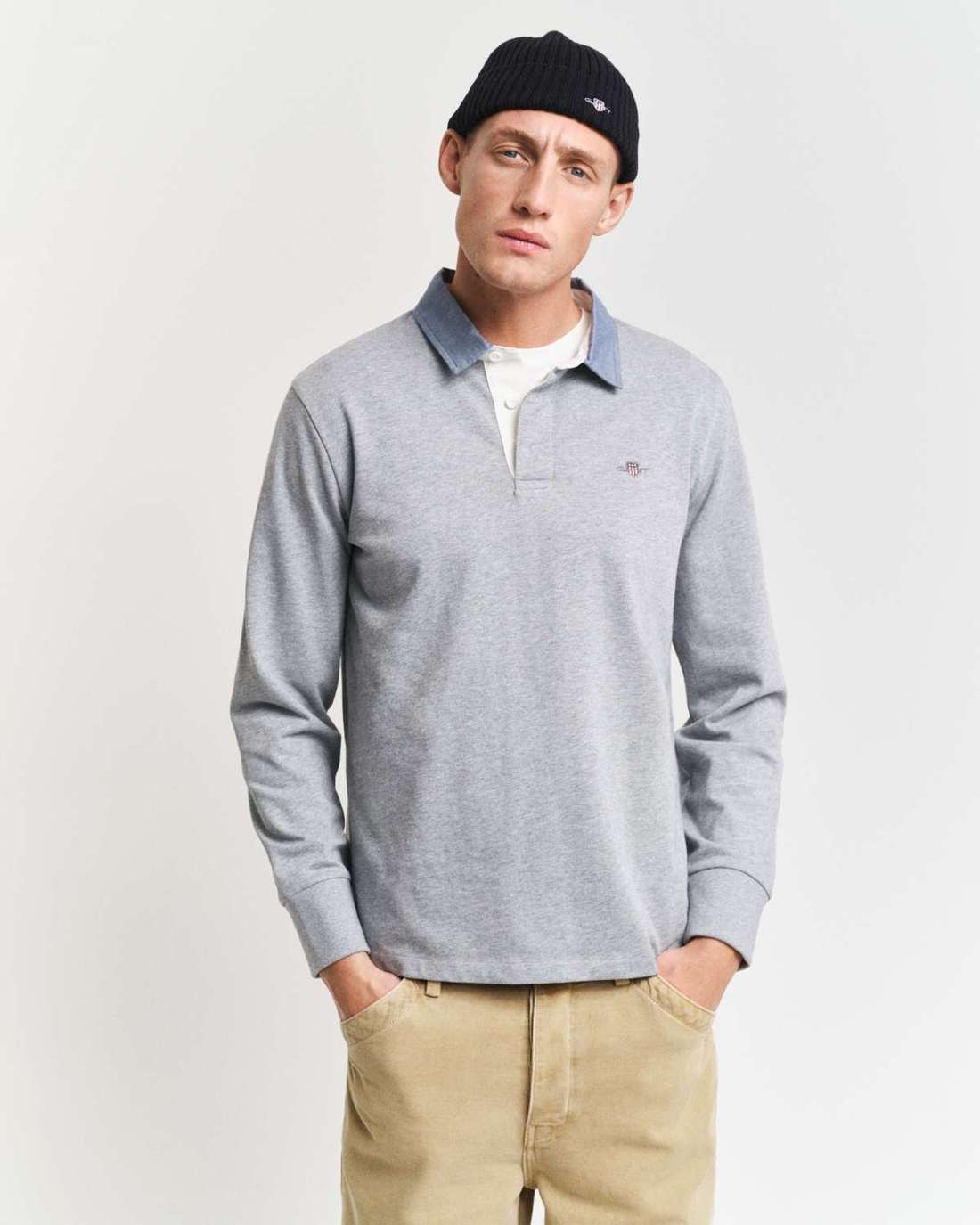 Рубашка поло с длинными рукавами REG CHAMBRAY HEAVY RUGGER