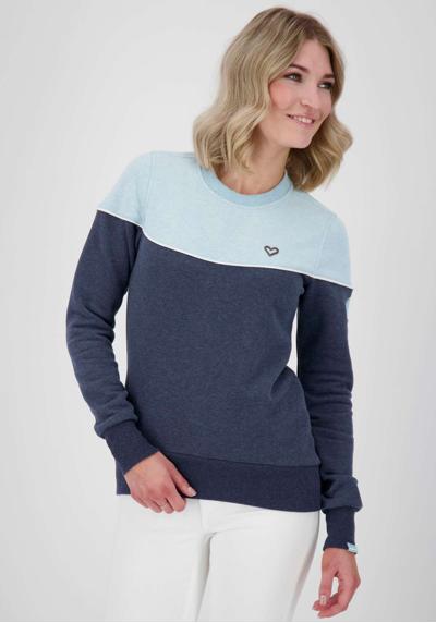 Толстовка, разноцветный свитер с круглым вырезом и контрастными деталями.