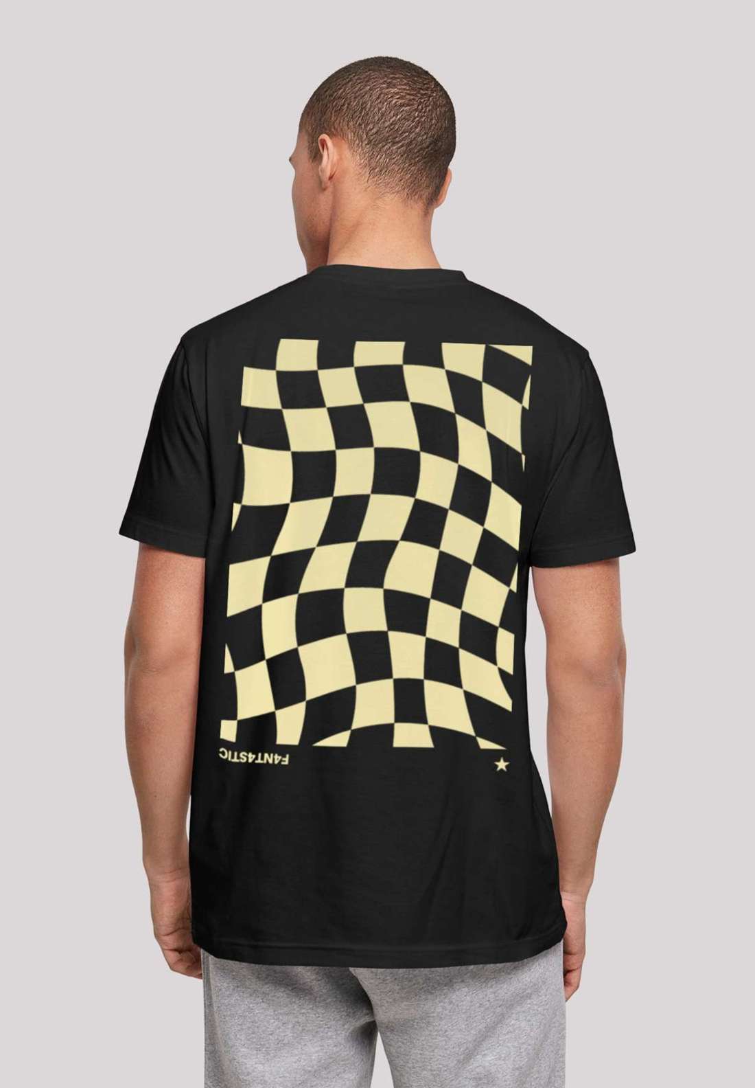футболка Wavy Schach Muster