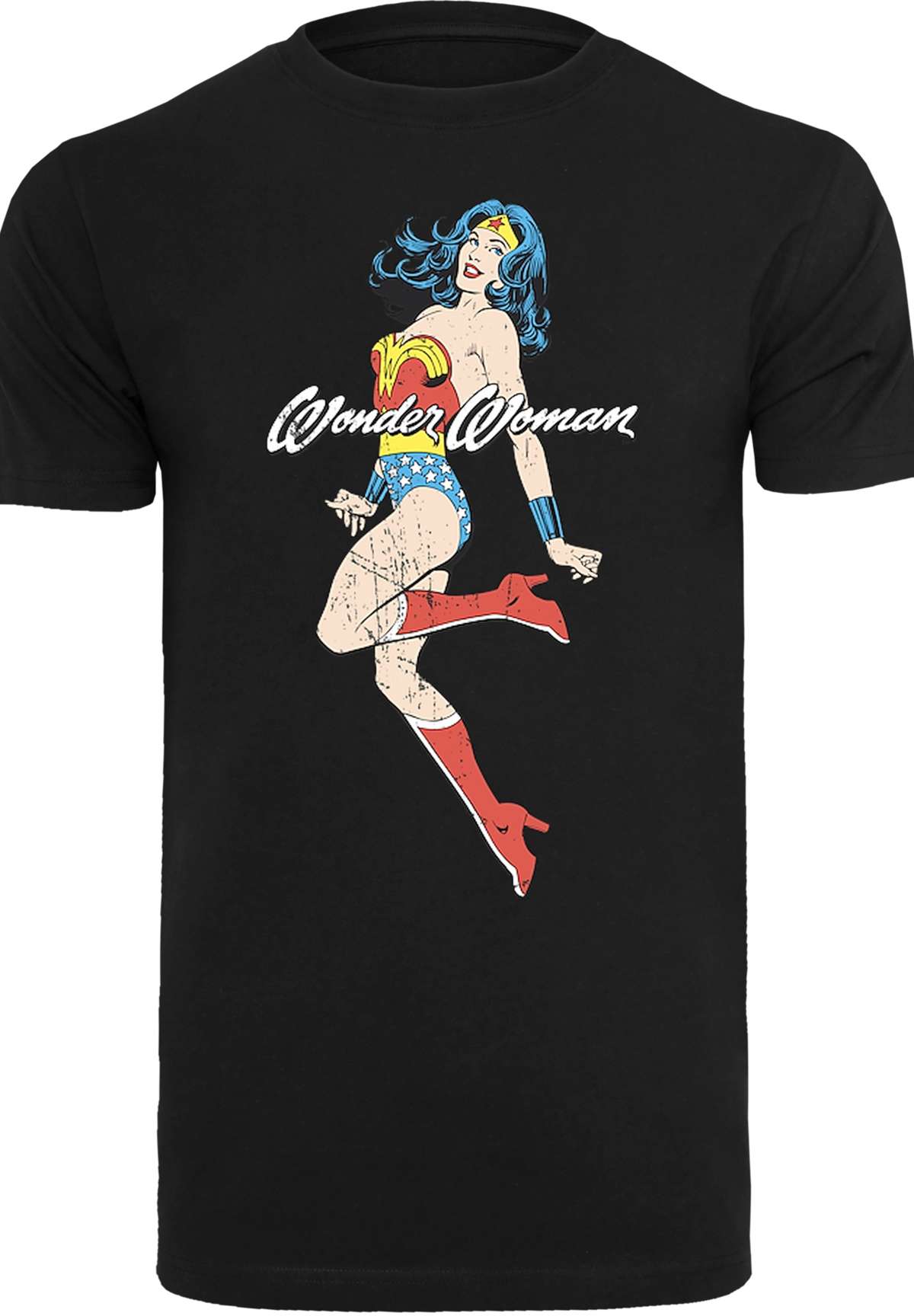 Рубашка с коротким рукавом»Herren Wonder Woman Jump with T-Shirt Round Neck«