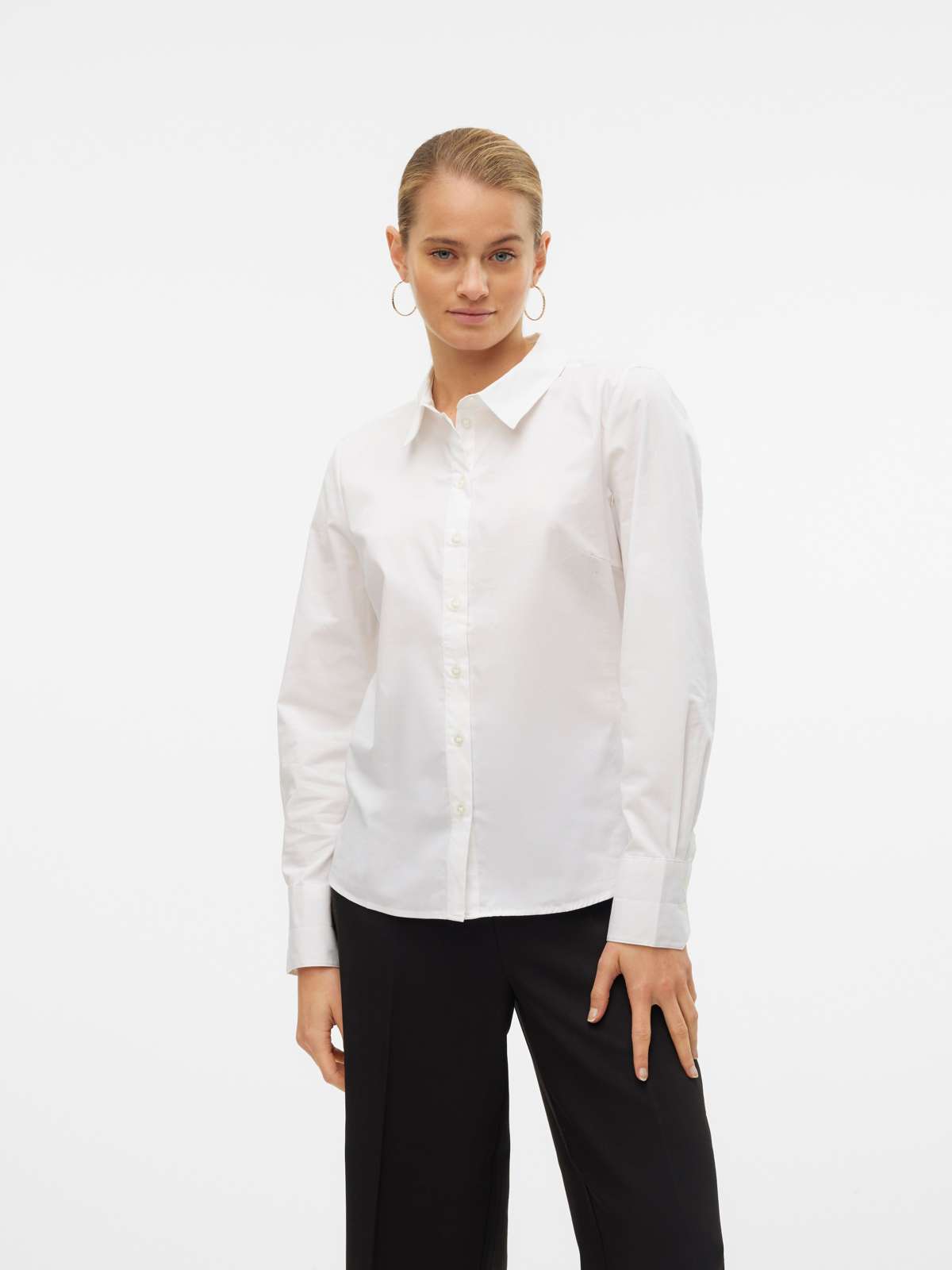 Классическая блузка VMANNA LS FITTED SHIRT WVN GA NOOS