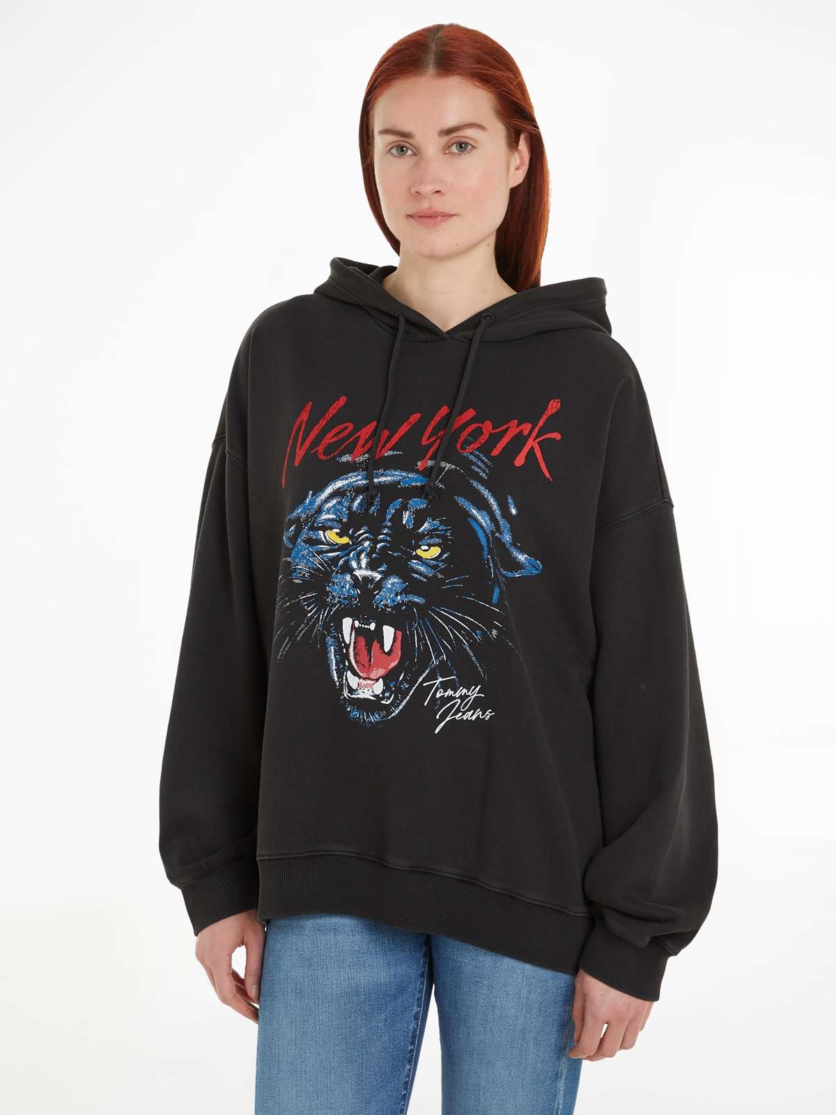 Толстовка с капюшоном и принтом спереди »TJW OVS PANTHER HOODIE«