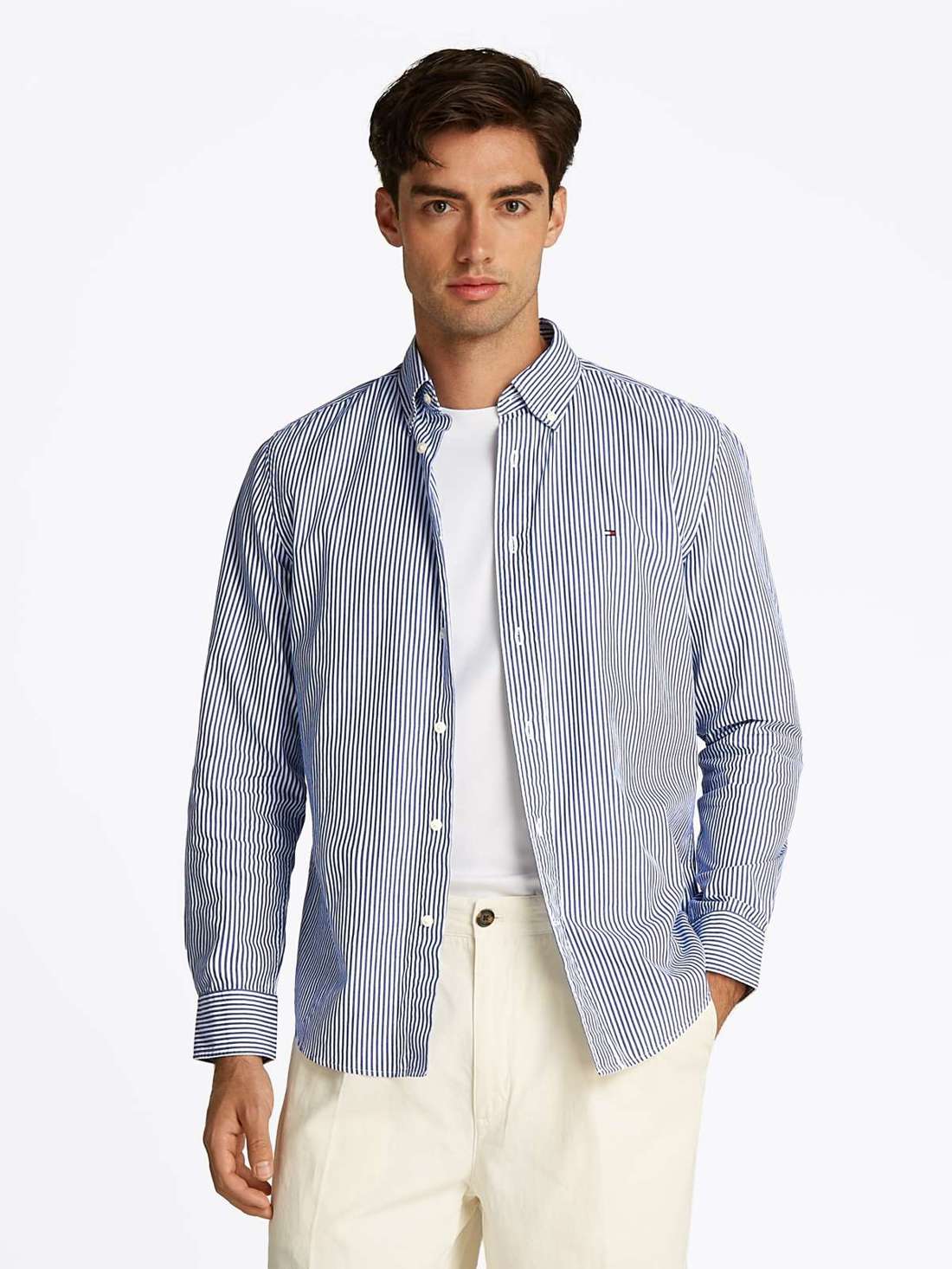 Рубашка с длинными рукавами и полосатым узором FLEX POPLIN CLASSIC STP RF SHIRT
