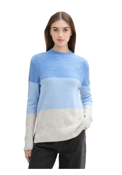mid blue beige color block
