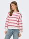 Bright White Stripes:Coral paradise + print balanc