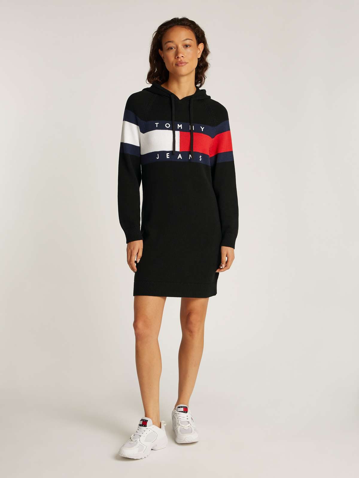 Платье-свитшот больших размеров »TJW FLAG HOOD SWEATER DRESS EXT«