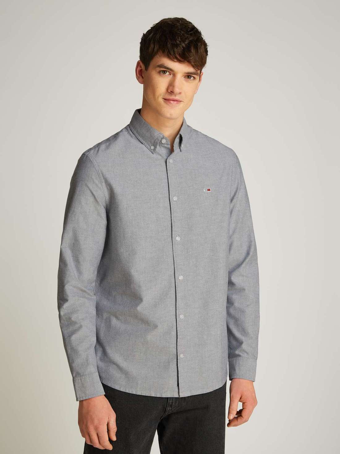 Рубашка с длинным рукавом больших размеров. TJM REG OXFORD SHIRT EXT