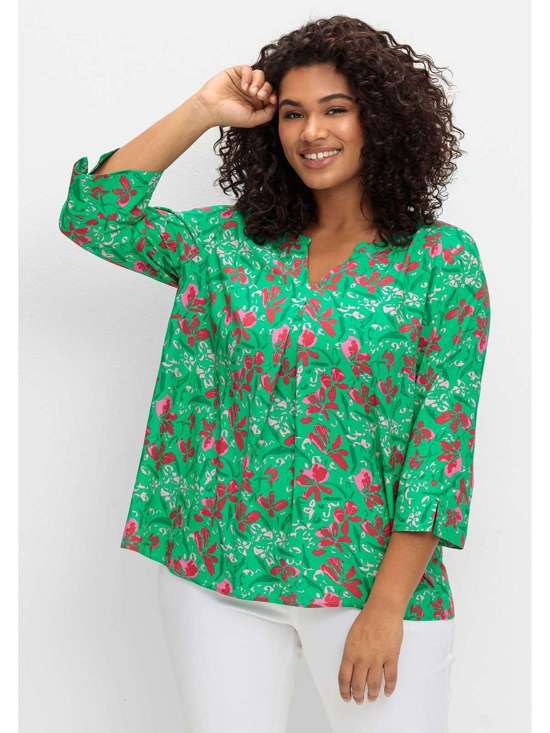 Туника с рукавами 3/4 и принтом бабочки. Große Größen