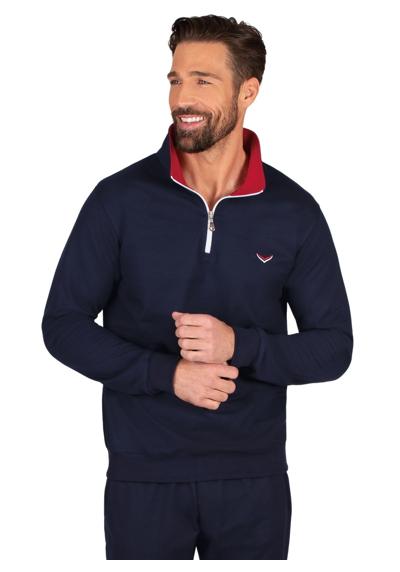 толстовка TRIGEMA Sweatshirt mit Kragen und Rei?verschluss