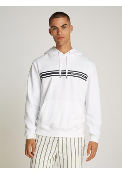 Толстовка с капюшоном и контрастным принтом CENTRAL CHEST STRIPE HOODY