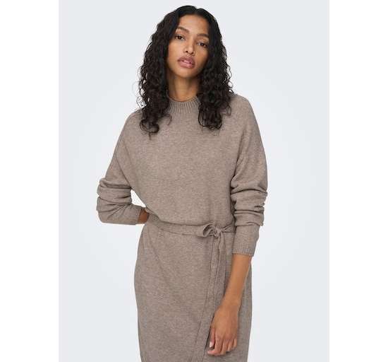 Трикотажное платье ONLLEVA L/S BELT DRESS EX KNT