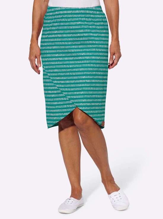 зеленый-белый-с рисунком