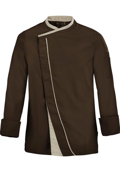 Куртка шеф-повара, длинные рукава, крестовая застежка на потайных кнопках.