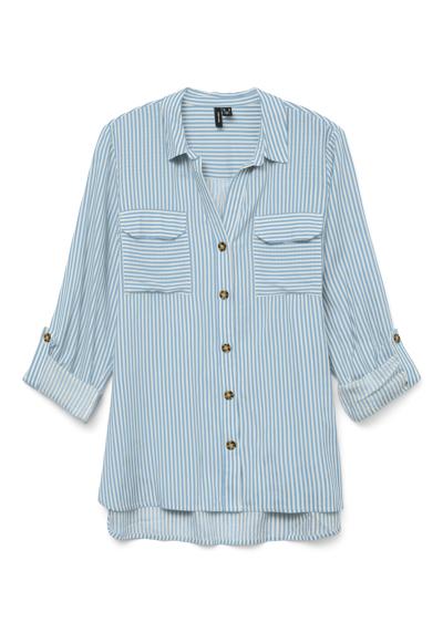 Airy Blue Stripes:Snow White