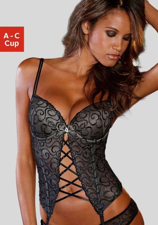 Корсаж с пуш-апом и интересной вышивкой.