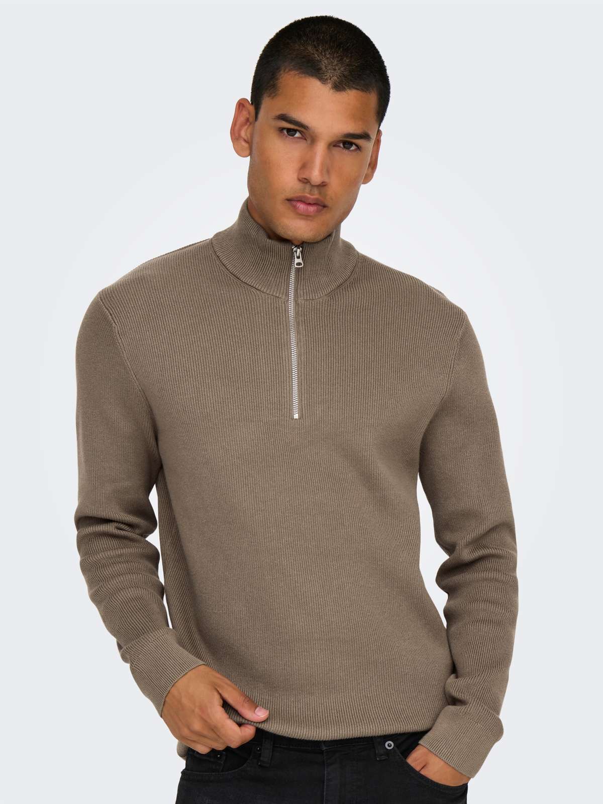 Вязаный свитер»ONSPHIL REG 12 STRUC HALF ZIP KNIT NOOS«