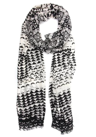 Модный шарф (1 штука), черно-белый.
