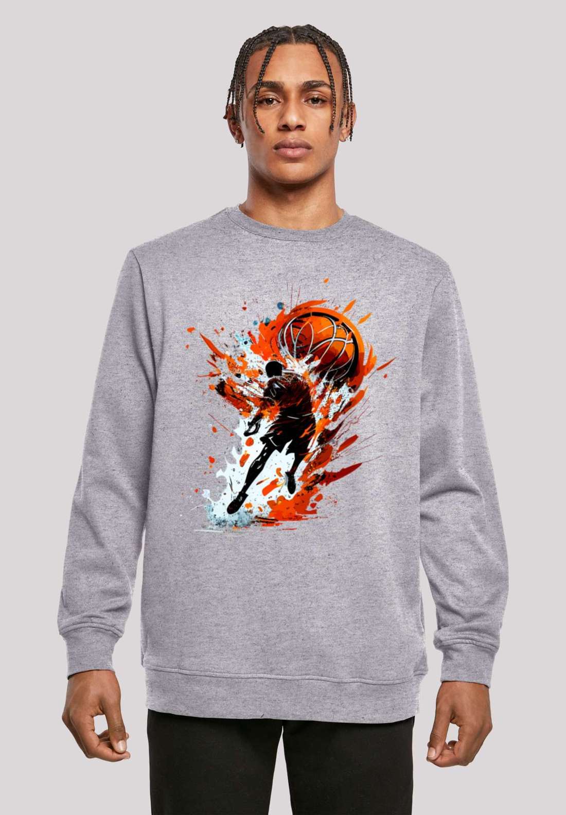 Толстовка с капюшоном Basketball Splash Orange Sport CREW
