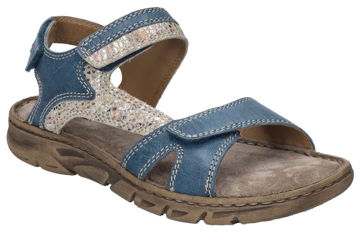 Сандалии, летние туфли, босоножки, каблук-блок, с практичными застежками-липучками.