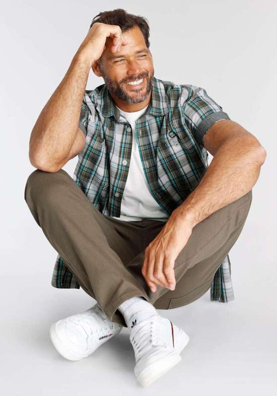 оливковый-белый-бирюзовый-в клетку