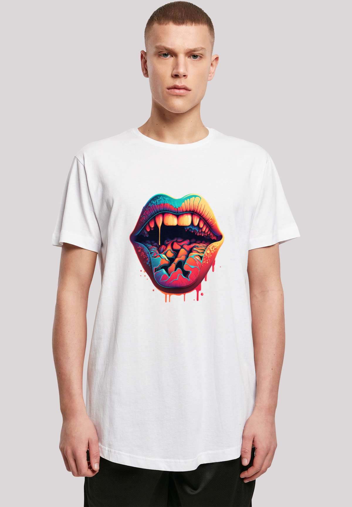 футболка Drooling Lips LONG TEE