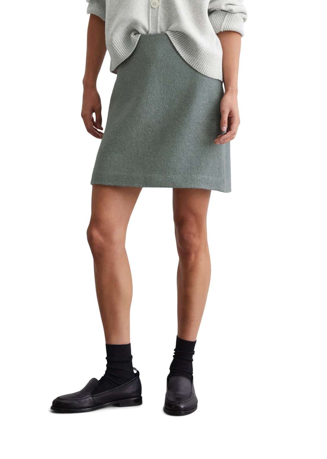 Тканая юбка aus gewalkter Qualität