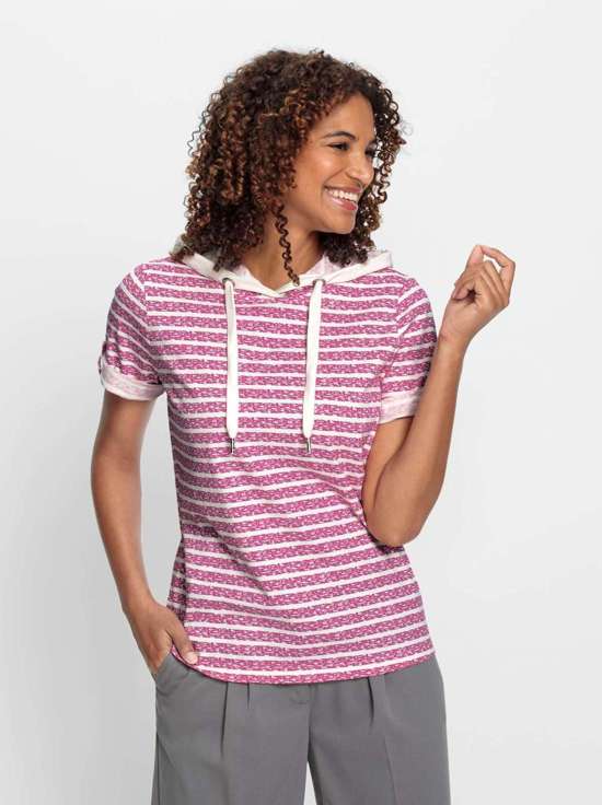 пурпурный-экрю-полосатый