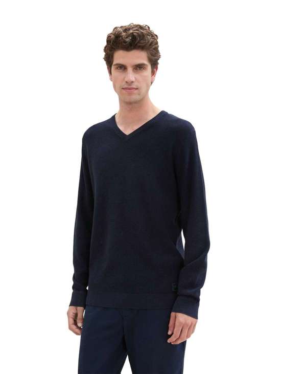 knitted navy melange