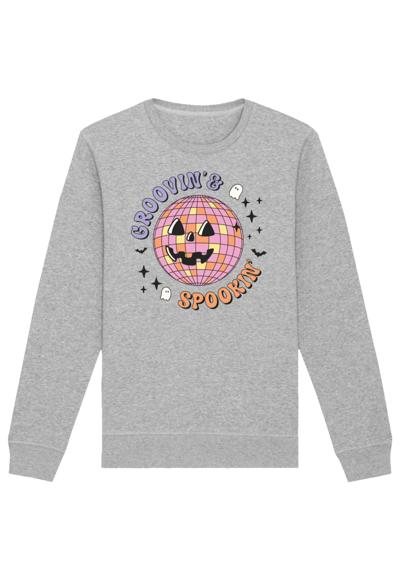 толстовка Retro Halloween Groovin and spookin Disco ball